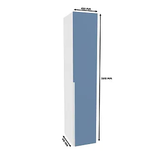 Шкаф однодверный с полками глубокий, фасады в эмали LE220.60-4