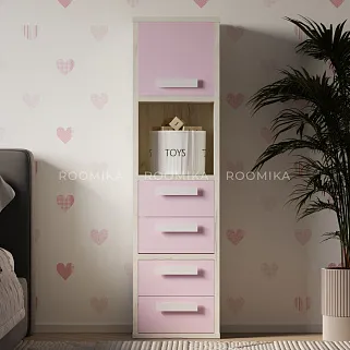 Cтеллаж сквозной книжный на 4 ниши с фасадом E804