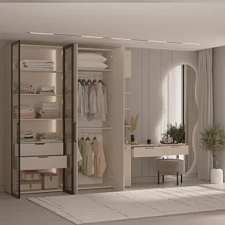 Шкаф с встроенными ящиками с подсветкой R214.2