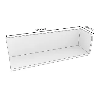 Полка навесная с боковиной E113