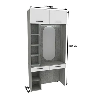 Столик туалетный с антресолью и стеллажом с подсветкой LG415