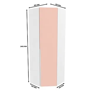 Шкаф угловой равносторонний, фасады в эмали LE218.1