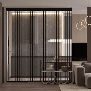 Раздвижная стеклянная перегородка для кухни GRACE 22