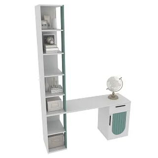 Стол-стеллаж, фрезерованные фасады в эмали LE403.44 L/R