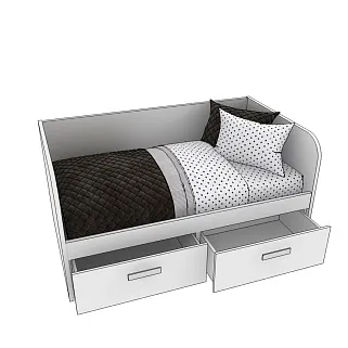 Кровать односпальная E902.6, 80x160