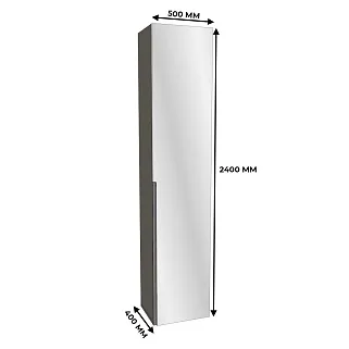 Шкаф одностворчатый с зеркалом, фасады в эмали LE-221.40-1Z