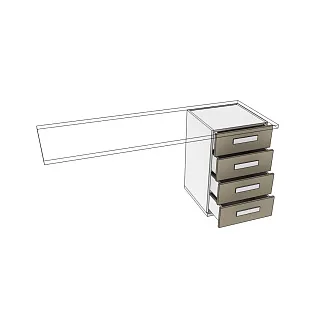 Тумба опора для стола с ящиками E706