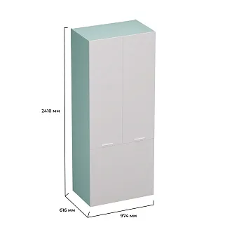 Шкаф двухдверный с фальш стенкой LG212