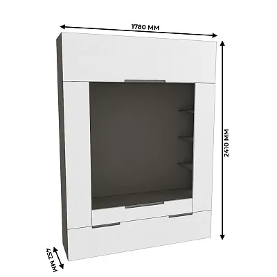 Секция для ТV с подсветкой, фасады в эмали LE406.44