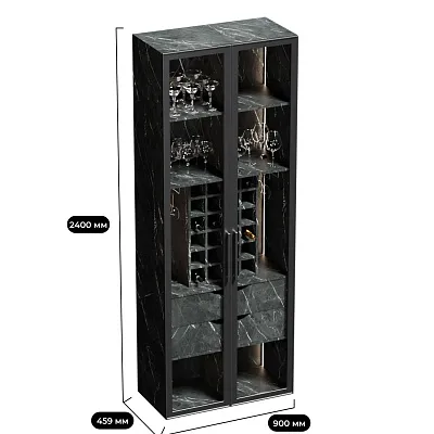 Шкаф-бар со встроенными ящиками с подсветкой R217