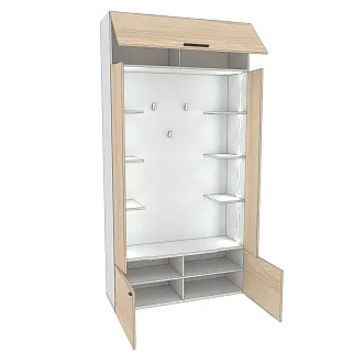 Секция под крючки с полками с подсветкой L418 L/R