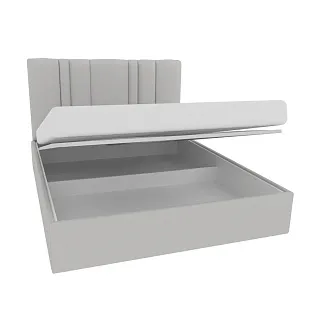 Кровать двуспальная мягкая HILTON с подъемным механизмом, мягкими панелями и тумбами, 140x200