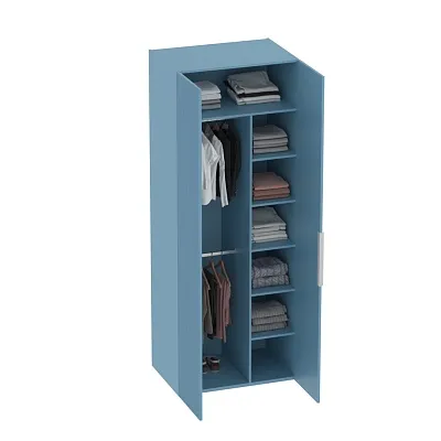 Шкаф 2 дверный, фрезерованные фасады в эмали LE210.60-4