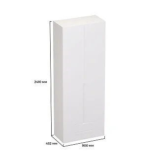 Шкаф 2 дверный с ящиками, фасады в эмали LE-211.44