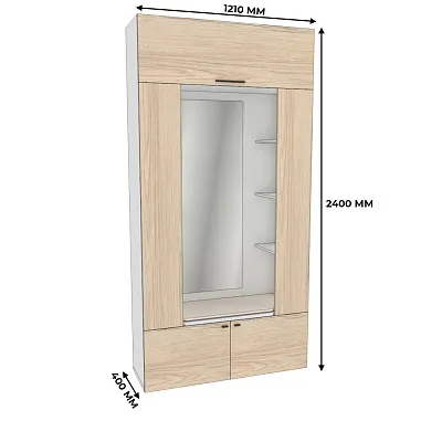 Секция с зеркалом и полками с подсветкой L408