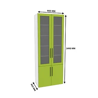 Шкаф книжный со стеклом L214S