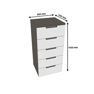 Комод, фасады в эмали LE-705