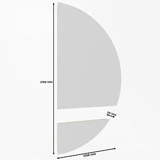 Зеркало L168 с подвесным столиком с подсветкой L/R