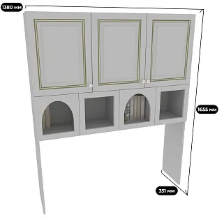 Надставка на стол с фигурными вставками A814
