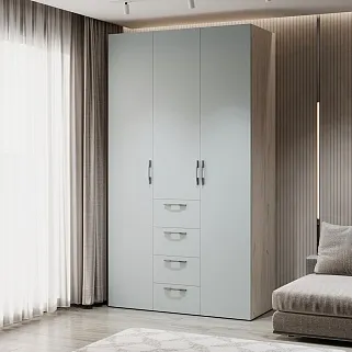 Шкаф трехдверный с ящиками глубокий L203.60