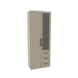 Шкаф комбинированный со стеклом L215S L/R