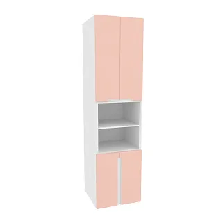 Шкаф книжный с нишей, фасады в эмали LE228.60