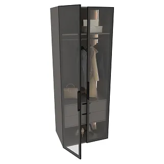 Шкаф для спальни с двумя ящиками и штангой с подсветкой R210.60-2