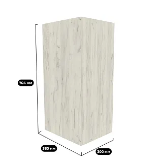 Навесная полка вертикальная с фасадом  2 ниши E312