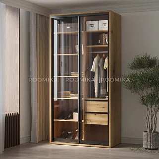 Шкаф-купе ХG120.60-3, профиль INTEGRO, стекло прозрачное, с подсветкой