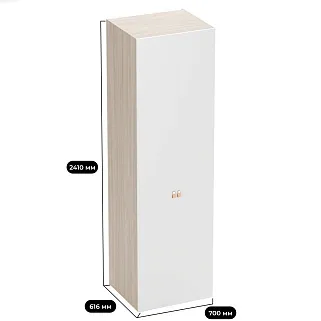 Шкаф двухдверный со штангой L243.60