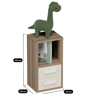 Cтеллаж сквозной книжный  с ящиками E802