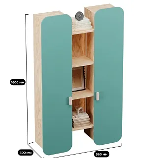 Навесной книжный шкаф  с подсветкой L342.300