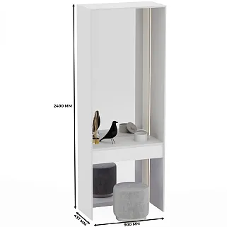 Ниша с ящиком, зеркалом и подсветкой для спальни R270.45