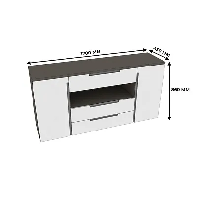 Комод, фасады в эмали LE708