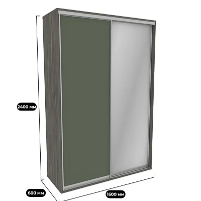 Шкаф-купе U160 тип 1 МДФ/зеркало
