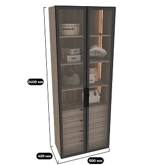 Шкаф с встроенными ящиками с подсветкой R215.2