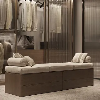 Гардеробная с рифленым стеклом №9