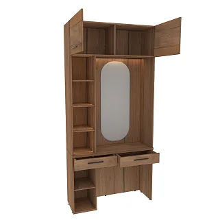 Столик туалетный с антресолью и стеллажом с подсветкой L415