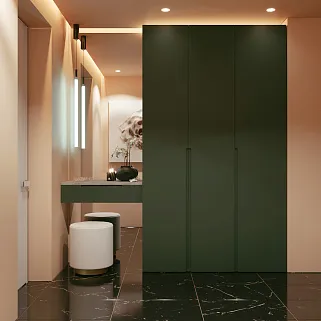 Шкаф одностворчатый, фасады в эмали LE-221.40-1