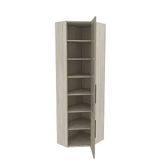 Шкаф угловой книжный со стеклом разносторонний L247.44 L/R