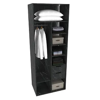 Шкаф для спальни с полками и штангой с подсветкой R210.60-4