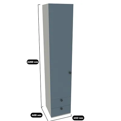 Шкаф 1 дверный с ящиками P221