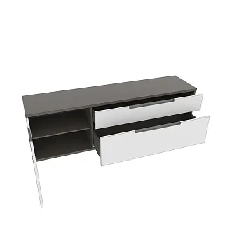 Тумба TV напольная, фасады в эмали LE-506 L/R