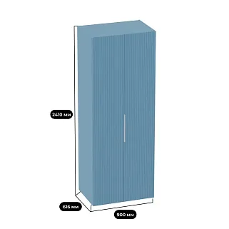 Шкаф 2 дверный, фрезерованные фасады в эмали LE-210.60-4