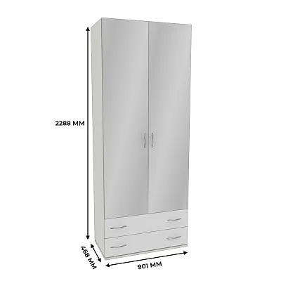 Шкаф 2 дверный с ящиками и зеркалом P211.45Z