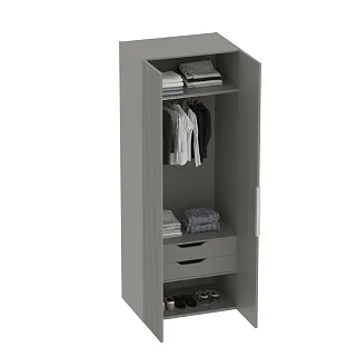 Шкаф 2 дверный, фрезерованные фасады в эмали LE-210.60-3