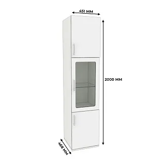 Шкаф комбинированный со стеклом P225
