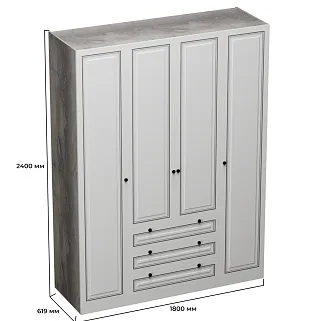 Шкаф четырехдверный для одежды A205-1.60