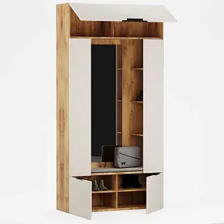 Секция с зеркалом и полками L-408