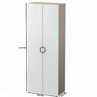 Шкаф 2 дверный, фрезерованные фасады в эмали LE210.44-1